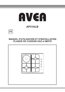 Mode d’emploi AVEA AP31ALB Table de cuisson