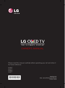 Käyttöohje LG 55EA870V OLED-televisio