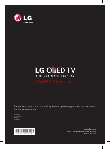 Kullanım kılavuzu LG 55EA970V OLED televizyon