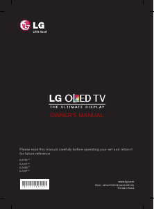 Brugsanvisning LG 55EA975V OLED TV