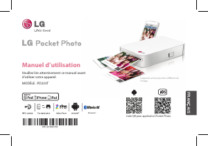 Mode d’emploi LG PD233T Pocket Photo Imprimante photo