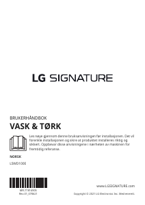 Bruksanvisning LG LSWD100E Kombimaskin vask-tørk