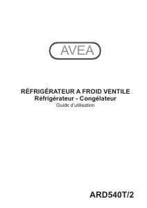Mode d’emploi AVEA ARD540T/2 Réfrigérateur combiné