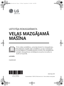 Rokasgrāmata LG F2J3WN5WE Veļas mašīna