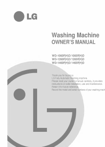 Handleiding LG WD-10160F Wasmachine
