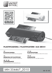 Manuale United Office IAN 354467 Plastificatrice