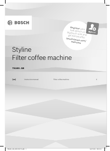 Manual Bosch TKA8013GB Styline Coffee Machine