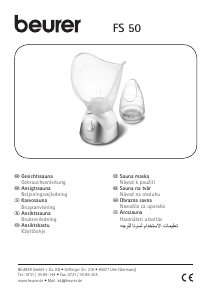 Bruksanvisning Beurer FS 50 Ansiktsbastu