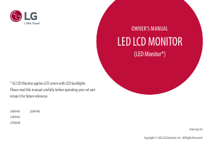 Manual LG 27MP450-B LCD Monitor