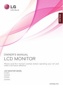 Manual LG E1910T-SN LCD Monitor