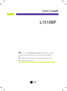Manual LG L1510BF-SV LCD Monitor