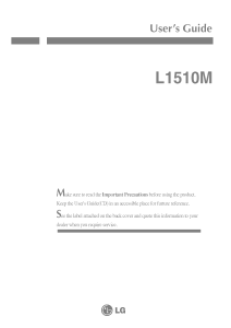 Manual LG L1510M LCD Monitor