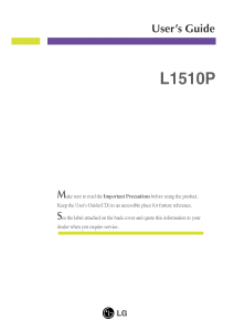 Handleiding LG L1510P LCD monitor