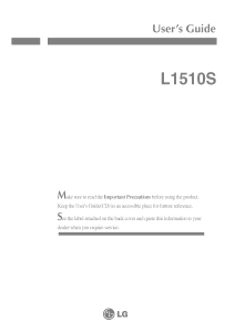 Manual LG L1510S LCD Monitor