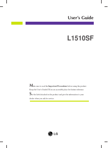 Manual LG L1510SF LCD Monitor