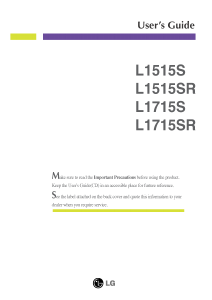 Manual LG L1715S LCD Monitor