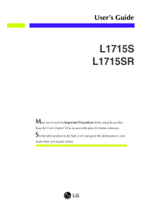 Manual LG L1715SS LCD Monitor