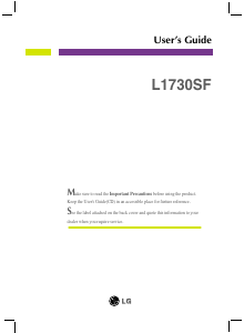 Manual LG L1730SF LCD Monitor