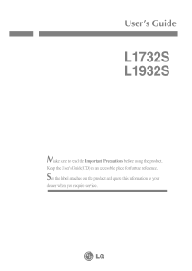 Manual LG L1732S-SF LCD Monitor