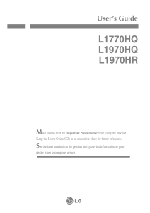 Manual LG L1770HQ-BF LCD Monitor