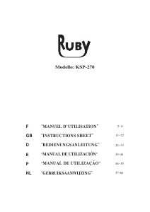 Handleiding Ruby KSP0270 Kachel