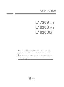 Manual LG L1930SSFT LCD Monitor