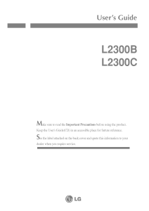 Manual LG L2300B LCD Monitor
