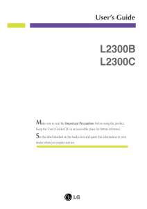 Handleiding LG L2300C LCD monitor