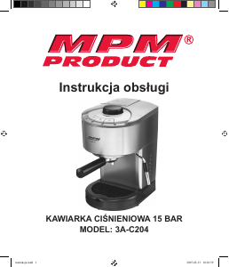 Instrukcja MPM 3A-C204 Ekspres do kawy