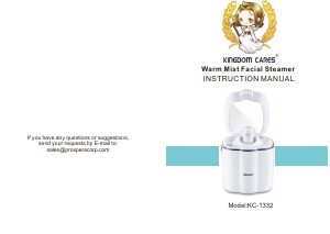 Manual Kingdom Cares KC-1332 Facial Sauna