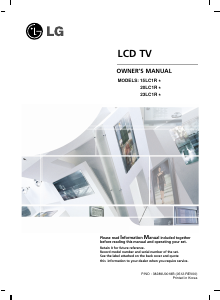 Manual LG 20LC1RB LCD Television