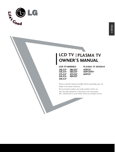 Manual LG 37LC51-ZA LCD Television