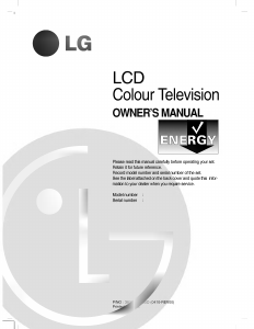 Manual LG RZ-15LA70 LCD Television