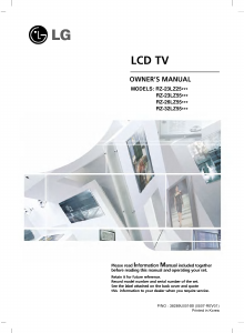 Manual LG RZ-32LZ55 LCD Television