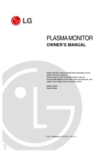 Manual LG MZ-42PM13B Plasma Monitor