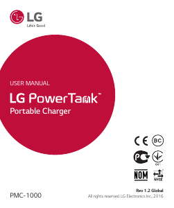 Руководство LG PMC-1000 PowerTank Портативное зарядное устройство
