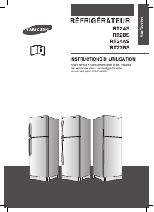 Mode d’emploi Samsung RT2BSKSW Réfrigérateur combiné
