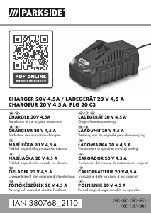 Brugsanvisning Parkside IAN 380768 Batterioplader