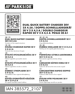 Manual de uso Parkside IAN 385572 Cargador de batería