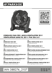 Brugsanvisning Parkside IAN 388274 Ventilator