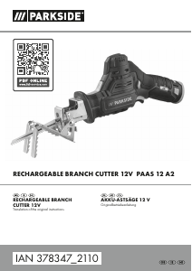 Manual Parkside IAN 378347 Reciprocating Saw