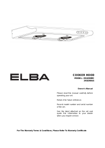 Manual Elba 2918/90 MC Cooker Hood