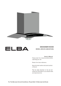 Manual Elba Aria EH-A9023ST(SS) Cooker Hood