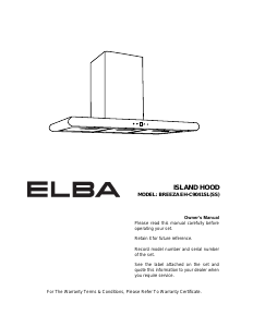 Manual Elba Breeza EH-C9041SL(SS) Cooker Hood