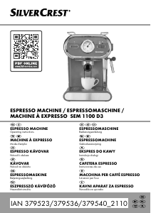 Handleiding SilverCrest IAN 379523 Espresso-apparaat