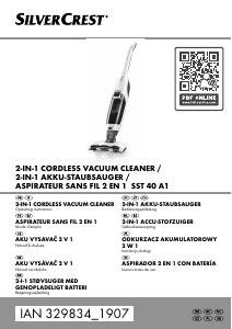 Manual SilverCrest IAN 329834 Vacuum Cleaner