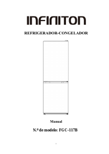 Handleiding Infiniton FGC-117B Koel-vries combinatie