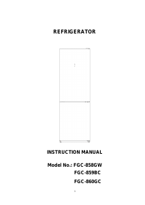 Manual Infiniton FGC-860GC Frigorífico combinado