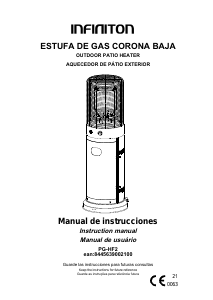 Manual de uso Infiniton PG-HF2 Calefactor