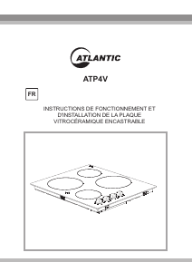 Mode d’emploi Atlantic ATP4V Table de cuisson